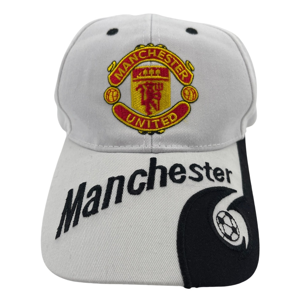 Manchester United Soccer‎ Club Embroidered Adjustable White Baseball Cap Hat